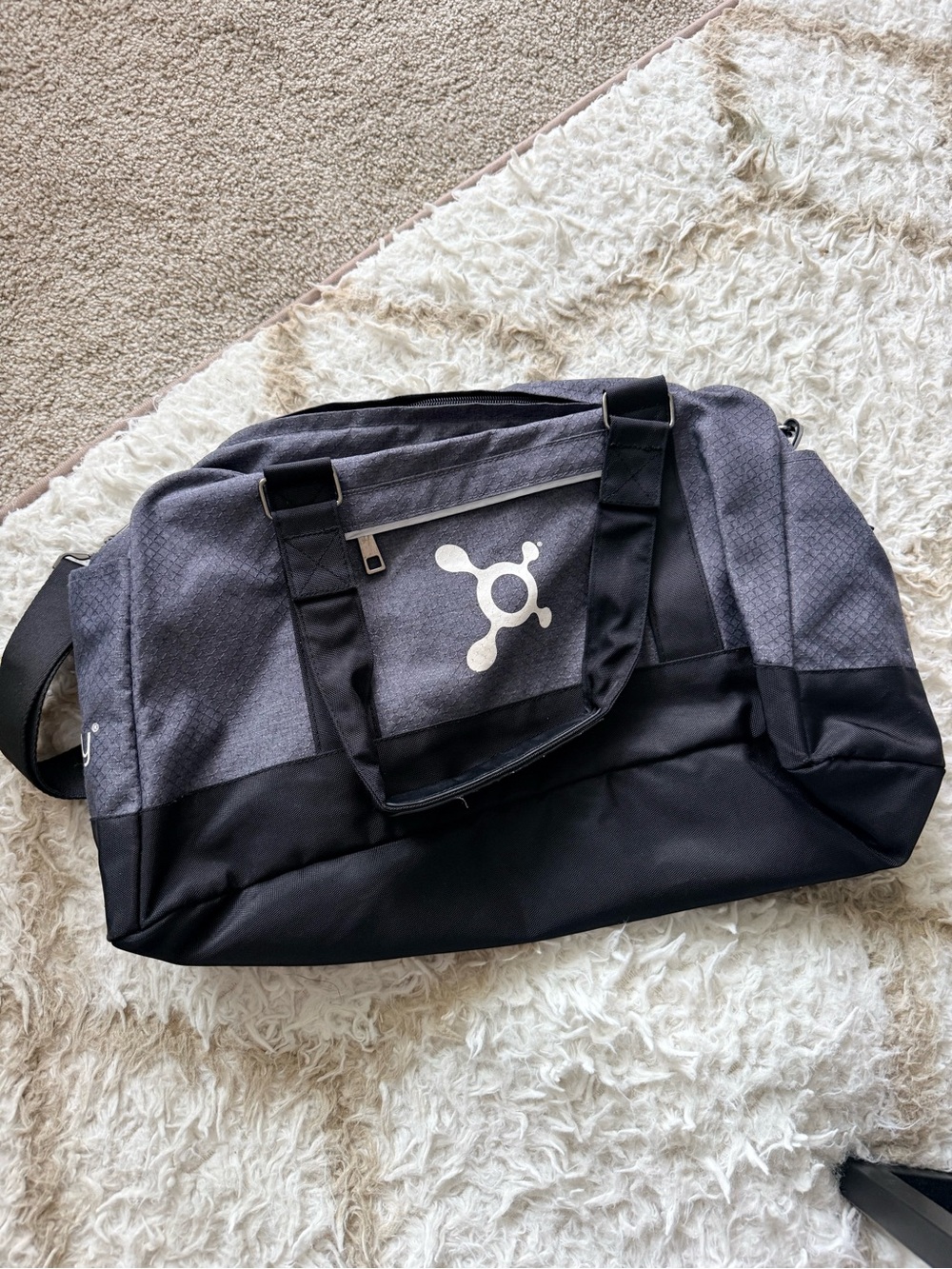 Orangetheory Gray and Black Duffel Bag
